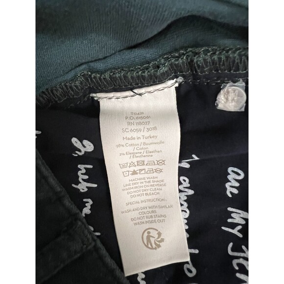 Boden Denim Women's Green Velvet Super Skinny Pants Size 6 Petite - Picture 4 of 8